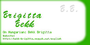 brigitta bekk business card